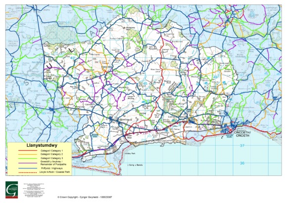 Map Cyngor Gwynedd